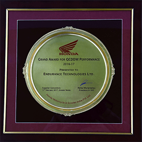 HMSI – Grand Award for QCDDM